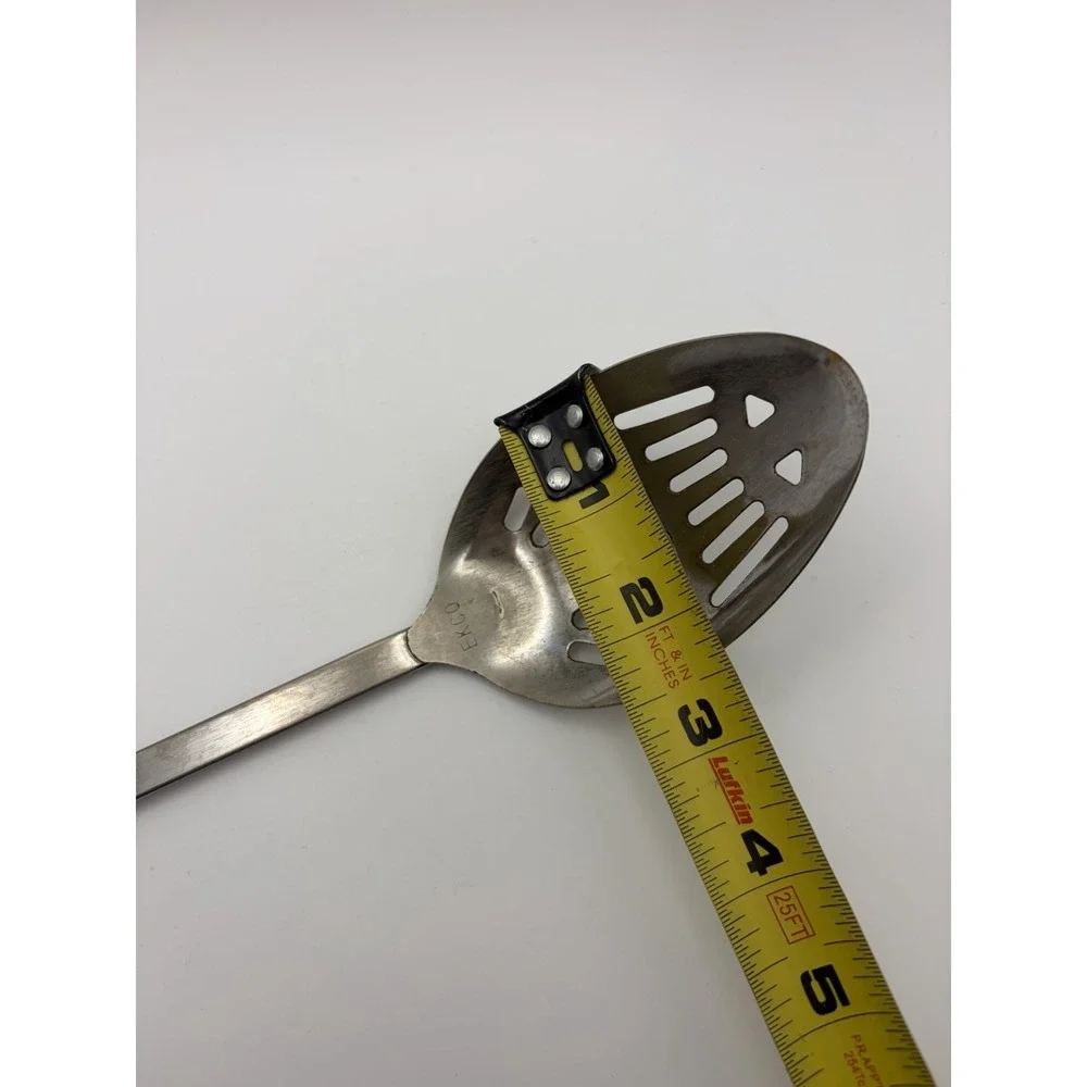 Vintage EKCO Slotted Serving Spoon 12